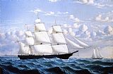 William Bradford Canvas Paintings - Clipper Ship 'Northern Light' of Boston